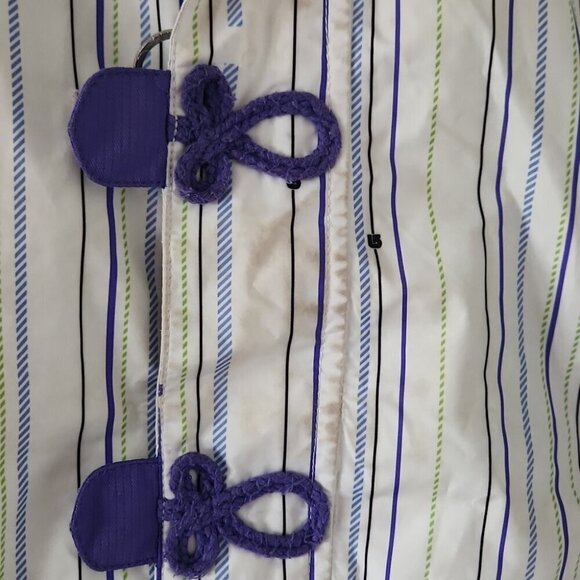 BURTON | Snowboard ski jacket striped white purple sz 10 12 - Picture 8 of 8